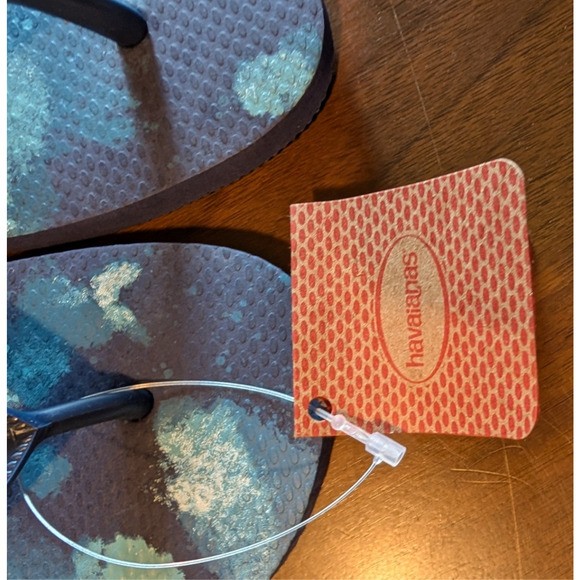 Havaianas Flip Flops Navy Blue Camu W 8 EU 41/42 NEW NWT - Picture 3 of 3